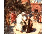 Jesus healing a leper - by William Hole